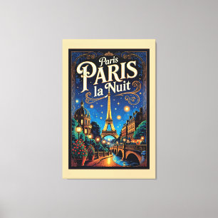 Paris Travel Poster, Canvas Print