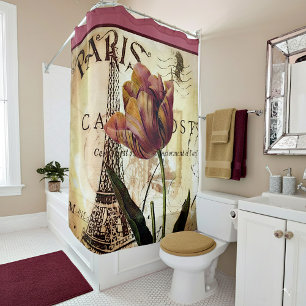 Paris Tulip Shower Curtain