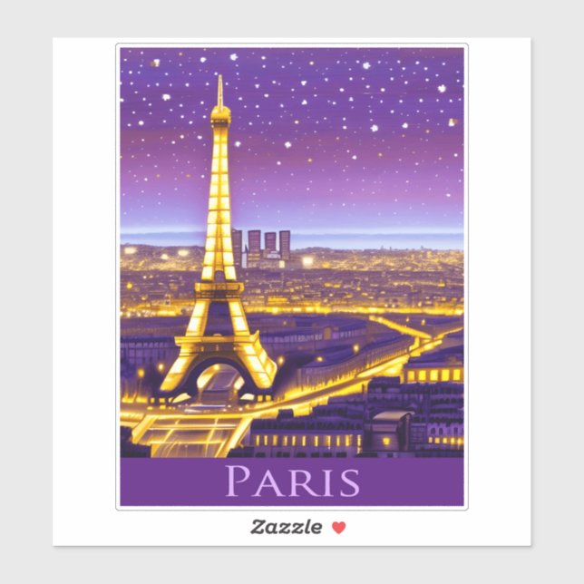 Paris Under a Purple Starry Sky (Sheet)