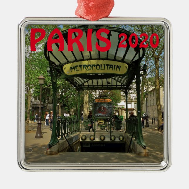 Paris Vacation Christmas Ornament (Front)
