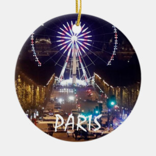 Paris Vacation Scenic Christmas Ornament