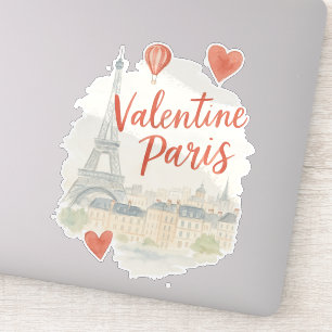 Paris Valentine Watercolor – Eiffel Tower Love