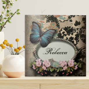 Paris victorian floral french butterfly tile