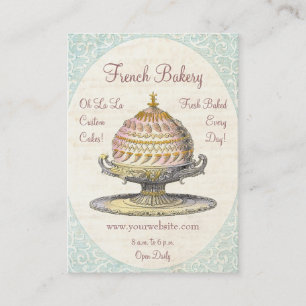 Paris Victorian Vintage French Bakery Business Card