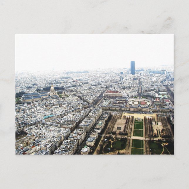 Paris View from Eiffel Tower Postcard (Front)