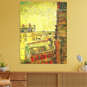 Paris View from Vincent's Room by Vincent van Gogh Canvas Print