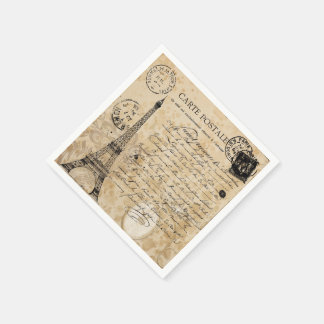 Paris Vintage Eiffel Tower Napkin