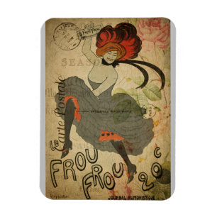 Paris Vintage French Can-Can Dancer Magnet