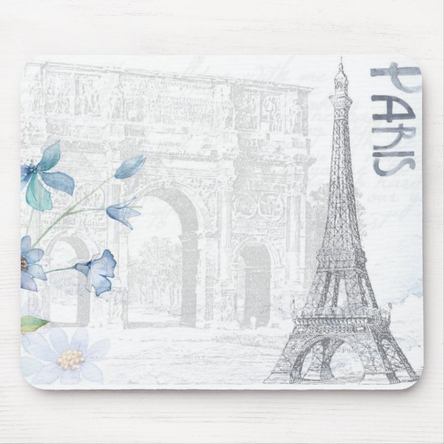 Paris Vintage Mouse Pad (Front)