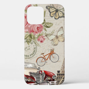 Paris vintage postcard. iPhone 12 case