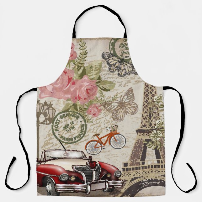 Paris Vintage: Postcard Style Apron (Front)