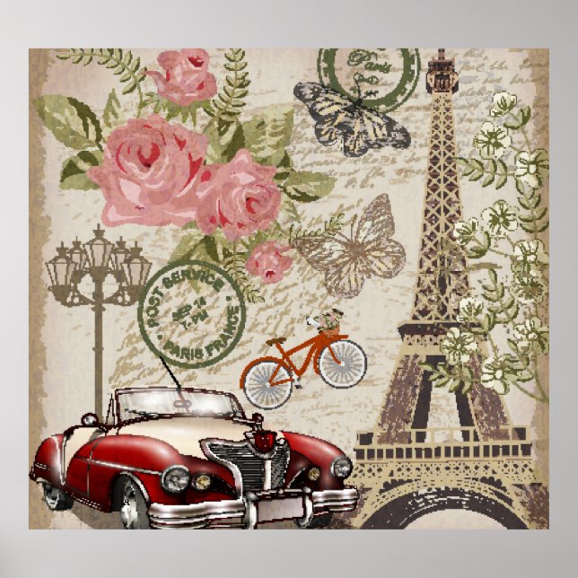Paris Vintage: Postcard Style Poster (Front)