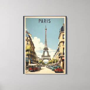 Paris vintage poster canvas print