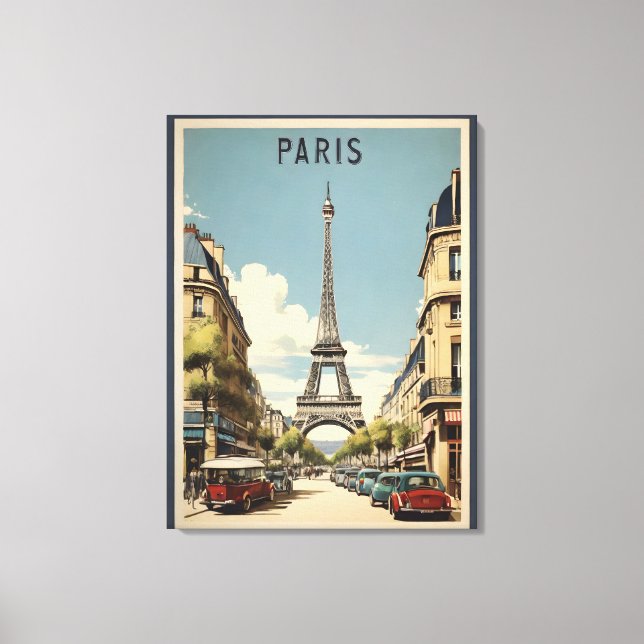 Paris vintage poster canvas print (Front)