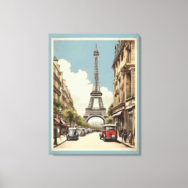 Paris vintage poster canvas print (Front)