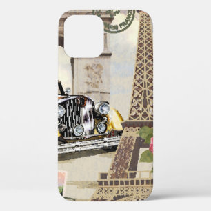 Paris vintage poster. vintage, poster, paris, old, iPhone 12 case