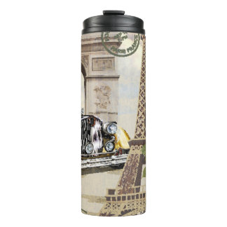 Paris vintage poster. vintage, poster, paris, old, thermal tumbler