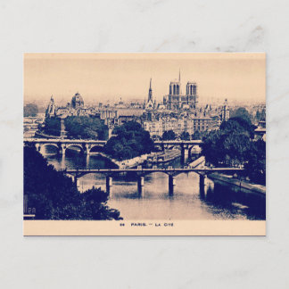Paris Vintage Sights Postcard