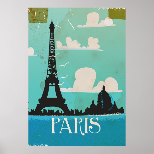Paris vintage travel poster (Front)