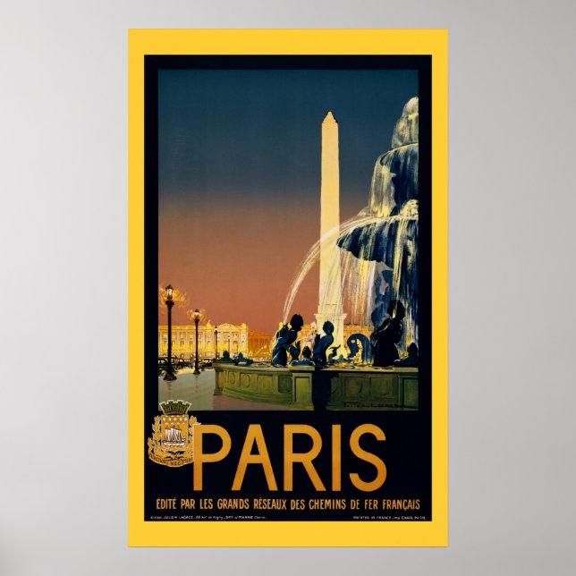 Paris - Vintage Travel Poster (Front)
