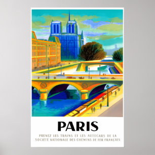 Paris Vintage Travel Poster Prints