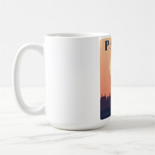 Paris Vintage Travel Poster Retro Eiffel Tower Mug