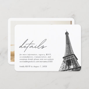 Paris Wedding Details Enclosure Card