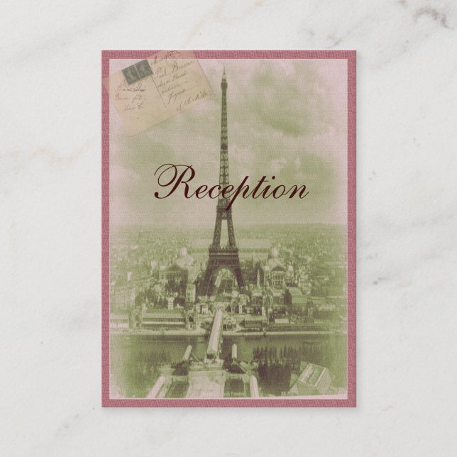 Paris Wedding Enclosure Card (Front)