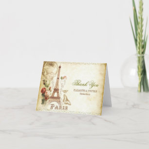 PARIS wedding thank you cards
