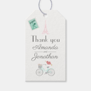 Paris Wedding Thank You Guest Gift Tags