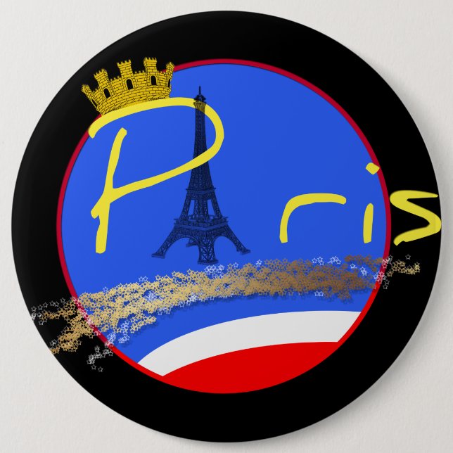 Paris with Crown - Button (Front)