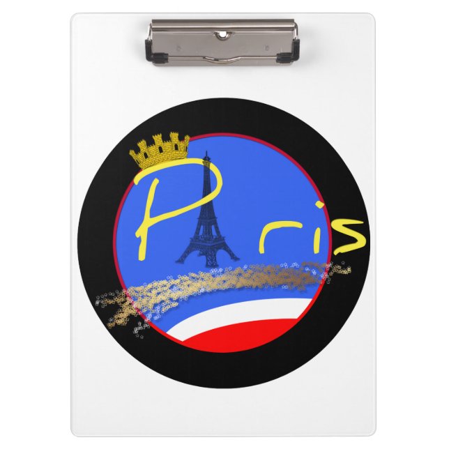 Paris with Crown Custom Clipboard (Front)