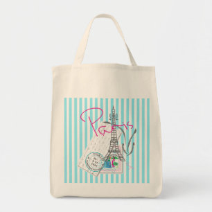 Paris with love and Eiffel Tower Tote Bag