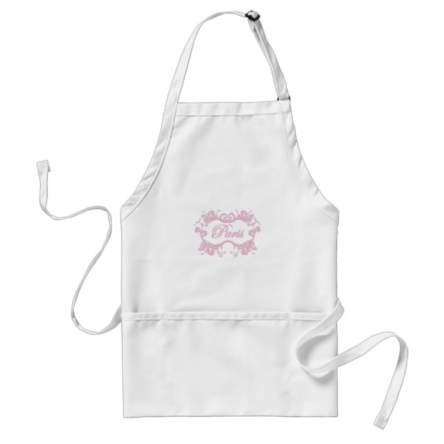 Paris with Scrolls pink Standard Apron (Front)