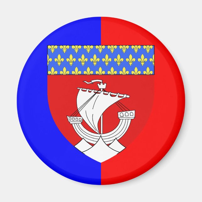 Paris With Shield, France Magnet (Front)