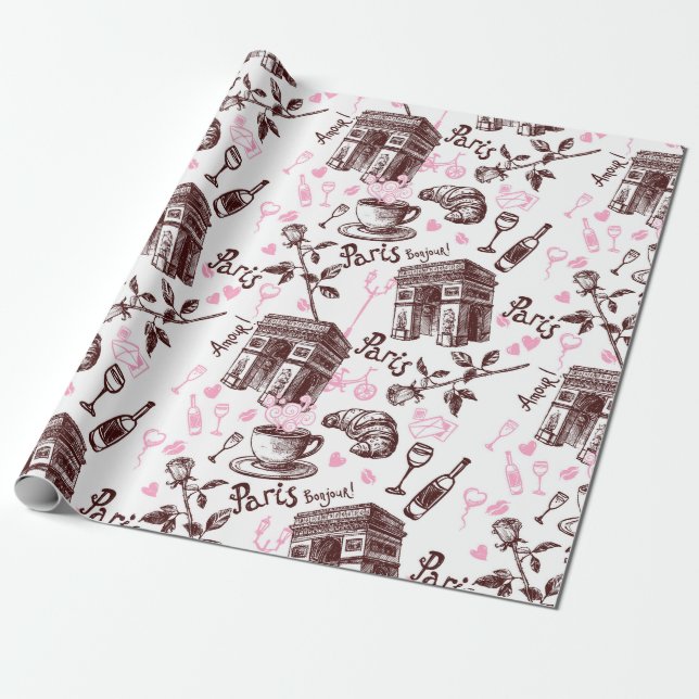 Paris Wrapping Paper (Unrolled)