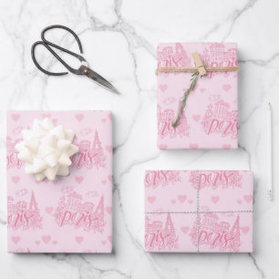 Paris Wrapping Paper, Eiffel Tower Gift Wrap