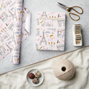 Paris Wrapping Paper, Eiffel Tower Gift Wrap