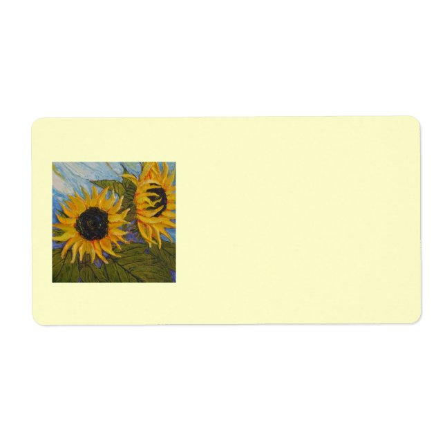 Paris' Yellow Sunflower Shipping Label (Front)