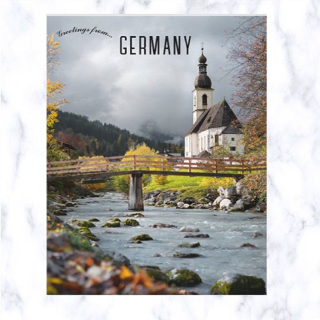 Parish Church of St Sebastian Germany Postcard (A beautiful postcard of Germany!)