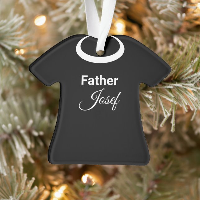 Parish Priest Clergy's Clerical Collar Ornament (Tree)