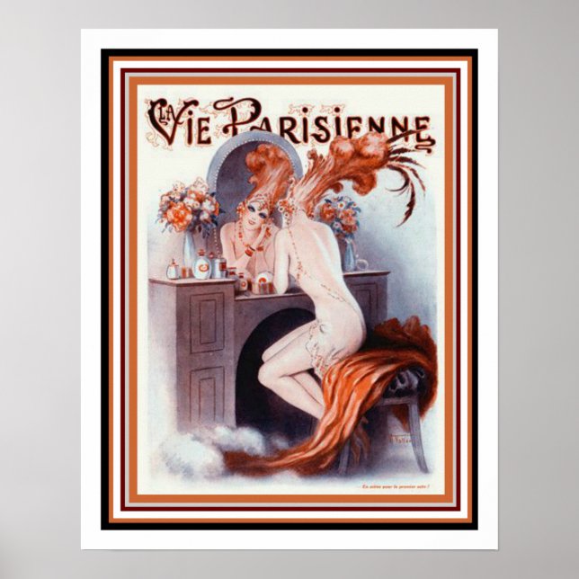 Parisian Art Deco "Showgirl" Poster 16 x 20 (Front)
