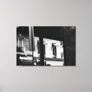 Parisian Atmopshere Windows and Reflections Canvas Print