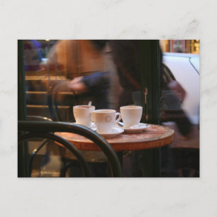 Parisian Atmosphere Coffee Guest or Ghost Postcard
