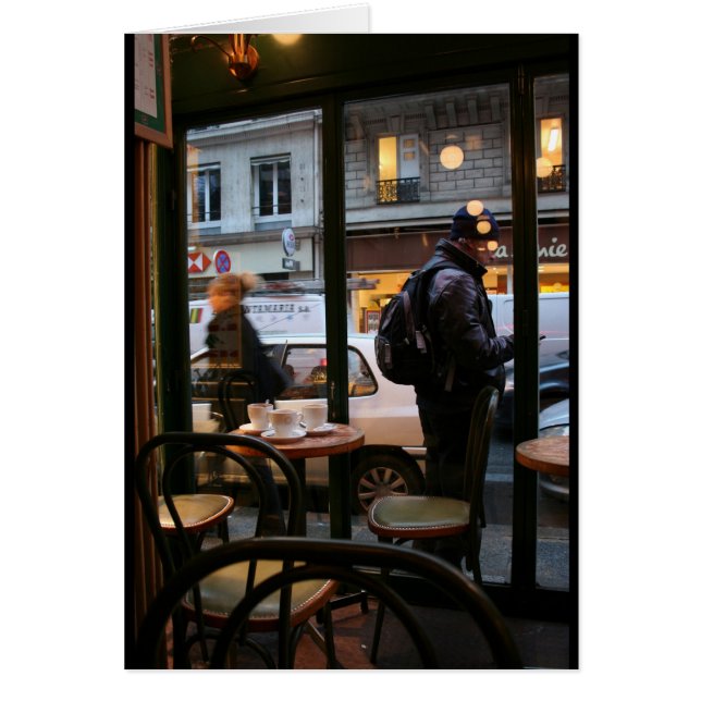Parisian Atmosphere Rue Rambuteau Beaubourg Card (Front)