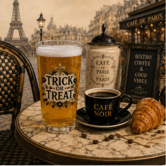 Parisian Bistro Mosaic Tile Pint Gothic Glass