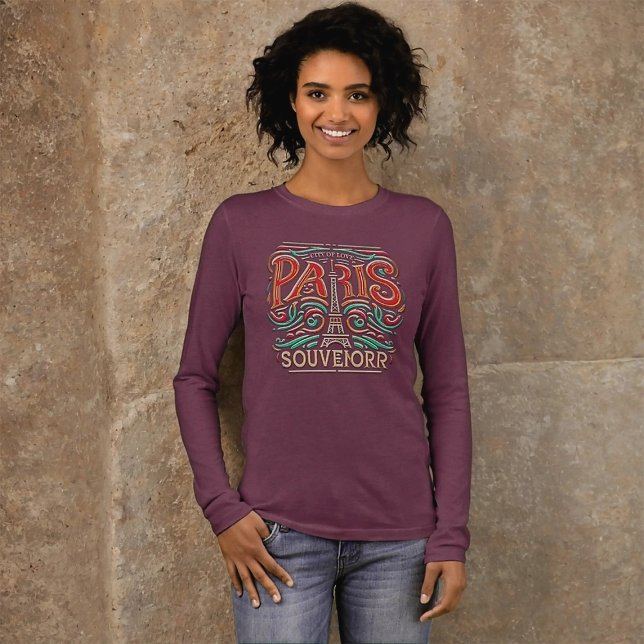 Parisian Bloom Love Symphony long sleeve Tri-Blend Shirt (Creator Uploaded)