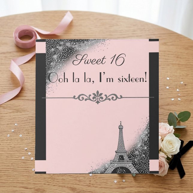 Parisian Blush Pink Eiffel Tower Sweet 16 Night Notepad (Parisian Blush Pink Eiffel Tower Sweet 16 Night Notepad)