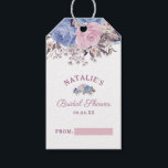 Parisian Charm Blue & Pink Bridal Display Shower Gift Tags<br><div class="desc">Parisian Charm Blue & Pink Floral Chic and Shabby Design with Painted Roses, Leaves, and Flowers. A Charming and Playful Look, with Blush Pink, Dusty Blue, Mauve, Dark Navy Violet colour palette. With Hand Painted Watercolor Floral elements, Vintage Classic Script Fonts- Wedding Bridal Shower Display Gift Tags! ~ Check my...</div>
