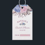 Parisian Charm Blue & Pink Bridal Display Shower Gift Tags<br><div class="desc">Parisian Charm Blue & Pink Floral Chic and Shabby Design with Painted Roses, Leaves, and Flowers. A Charming and Playful Look, with Blush Pink, Dusty Blue, Mauve, Dark Navy Violet colour palette. With Hand Painted Watercolor Floral elements, Vintage Classic Script Fonts- Wedding Bridal Shower Display Gift Tags! ~ Check my...</div>